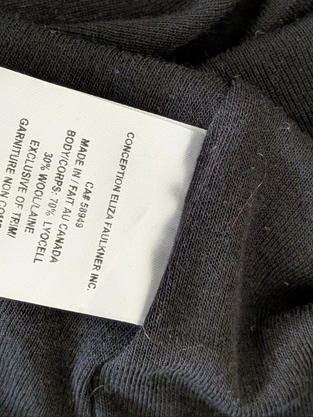 Eliza Faulkner Carla Top In Black, NWOT - Picture 4 of 4